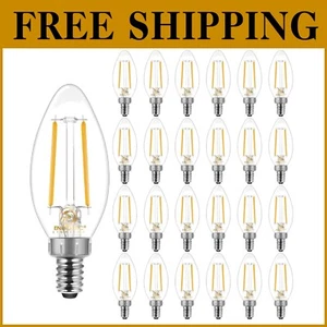 60W Equivalent Soft White E12 Base LED Bulbs - Warm, Dimmable Light, 24 Pack - Picture 1 of 9