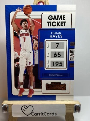 KILLIAN HAYES 2021-22 Panini Contenders #7 Game Ticket BRONZE FOIL SP - Image 1 of 4