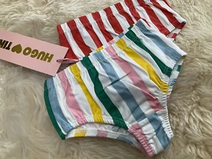 Hugo Loves Tiki Undies Pastel Stripes Size 8 Youth Kids (2 Pack) Cotton - Picture 1 of 7
