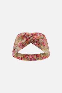 NWT $99 CAMILLA *TEA WITH TUCHINSKI 60s 70s PRINT SILK WOVEN TWIST BOHO HEADBAND - Picture 1 of 4