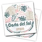2x Vinyl Aufkleber Costa del Sol Spanien tropische Pflanzen #60220