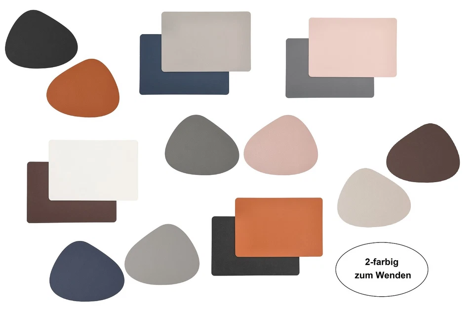 4 Stück Tischsets Platzsets Platzmatte 2 farbig zum Wenden abwischbar - Bild 1 von 1