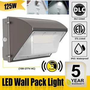 LED Wall Pack Light 125W with Dusk to Dawn Photocell Sensor,IP65 Waterproof - Picture 1 of 13