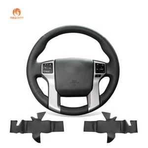 PU Leather Steering Cover for Toyota Land Cruiser Prado Tundra Tacoma 4Runner - Foto 1 di 9