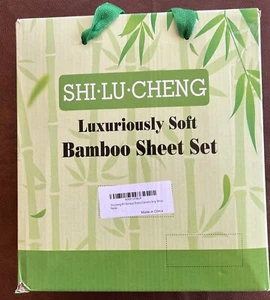 California King Luxuriously Soft Bamboo Sheet Set 4 pc Shi Lu Cheng New - Picture 1 of 3