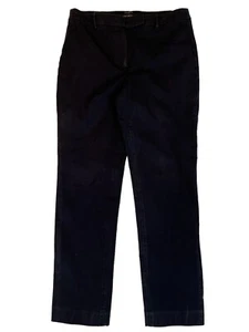 Talbots Damen vorne flach hohe Taille gerades Bein Stretch schwarz Hose Größe 8 - Bild 1 von 12