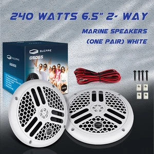 Marine Waterproof Boat Speakers GUZARE 6.5" Round 240W for ATV UTV RV Golf Cart - Picture 1 of 6