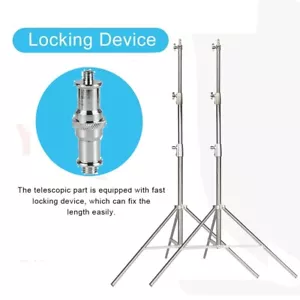 2pc 2.8m Heavy Stainless Steel Foldable Light Stand For Studio LED Light Softbox - Picture 1 of 10