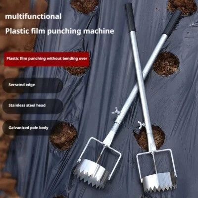 Sod Plugger Bulb Planter-Long Handle Garden Grass Plug Tool Hole Digger Serrated - Image 1 of 4