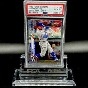 2020 Topps Chrome Prism Refractor Mookie Betts PSA 10 Gem Mint Dodgers 🔥🔥 - Picture 1 of 1