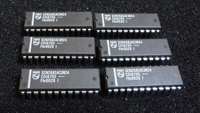 6 Pcs. New Philips SCN2681AC1N24 Dual Asynchronous Reciever/Transmitter - NOS - Image 1 of 2