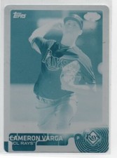 2015 Topps Pro Debut Printing Plate Cyan 1/1 Cameron Varga #42 Rays