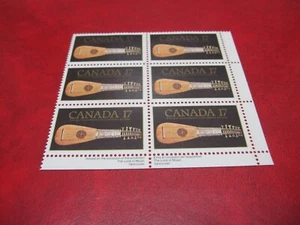 CANADA Unitrade# 878 17c LOOK FOR MUSIC EXHIBITION LR INSCRIPTION BLOCK OF 6 MNH - Picture 1 of 2