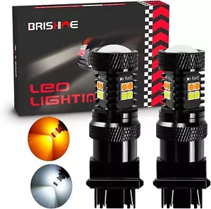3157 Bombillas LED Switchback Extremadamente Brillantes 3030 Chipsets Xenón Blanco/Ambar Amarillo - Imagen 1 de 7