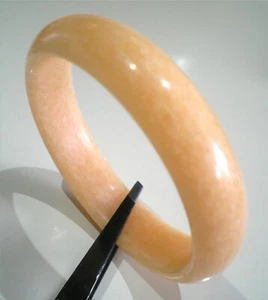 Natural Stone Bangle Bracelet Coral Size 7" Inner Around - Picture 1 of 2