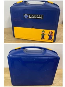 Nintendo Gamecube Game Console Storage Case Mario and Luigi Blue & Yellow Japan - Picture 1 of 1