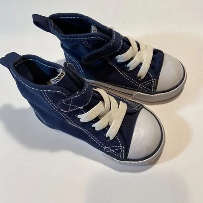 H&M Infant Tennis Shoes High Tops Blue Size 4-5 - Image 1 of 4