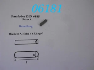 10x MUELLE DE AJUSTE FORMA BAJA A 5x3x20 -DIN 6885- - Imagen 1 de 1