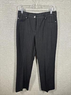 Rafaella Dress Pants Womens Size 6 Black Flat Front Career - Image 1 of 4