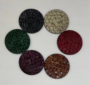 6 x Round Fish Leather Coasters Mermaid Leather Australia - Bild 1 von 8