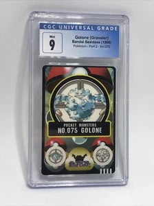 CGC 9 MINT Graveler Golone No. 075 Bandai Sealdass Pocket Monsters VTG Pokemon - Picture 1 of 5