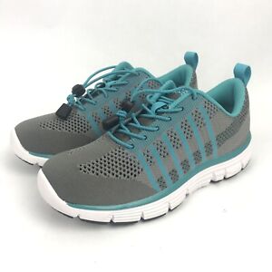 Apex Women's A7000 W Gray Teal Blue Running Sneaker  Shoe Womens Sz 6.5