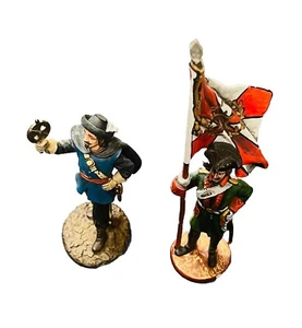 Ships Captain w/ Astrolabe & Flag Bearer - Picture 1 of 2