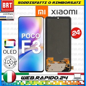DISPLAY LCD+TOUCH SCREEN OLED ORIGINALE XIAOMI POCO F3 M2012K11AG VETRO NERO - Foto 1 di 1