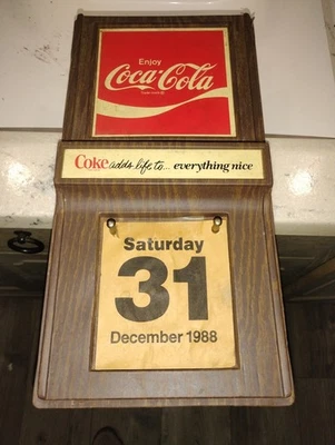 Vintage Coca-Cola Wall Calendar 1988 Coke Adds Life To Everything - Image 1 of 3