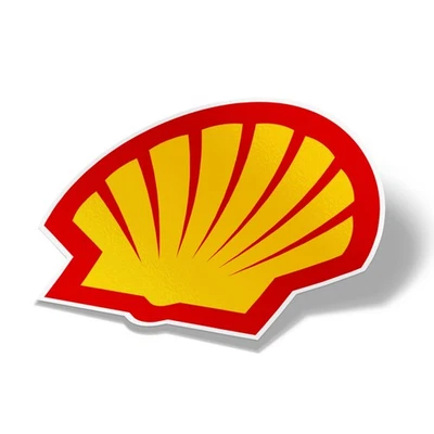 Shell Red Orange Vintage Porsche IMSA Racing Sticker (White outline) - Image 1 of 2