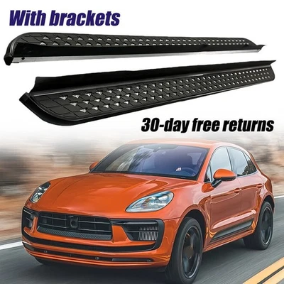 2 PIEZAS estriberas barras Nerf peldaños laterales aptos para Porsche Macan 2014-2024 Foto 1 de 4