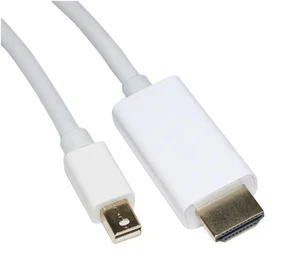 3ft Mini DisplayPort to HDMI Cable 32AWG Gold Plated  4Kx2K@30Hz  White - Picture 1 of 2