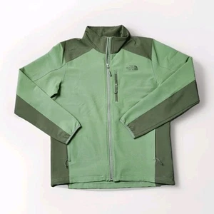 The North Face Mens Windwall Fleece Jacket Green L Wind Repellent - Picture 1 of 7