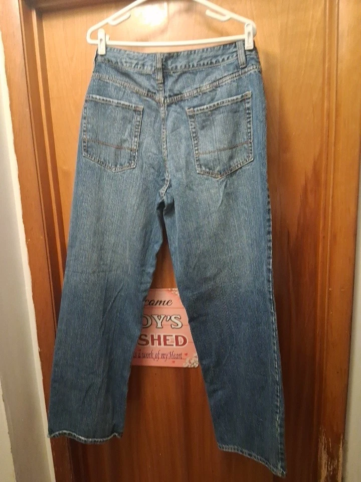 Pantalones de mezclilla Plugg Vint pierna ancha Y2k grunge patinador 36x32 años 90 hip hop 14" a través del muslo Foto 1 de 3