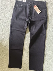 NWT  Men's Levi's Strauss 502 Regular Taper Stretch Black Jeans 36X30 - Picture 1 of 14