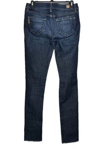 Pantalones de mezclilla ajustados Paige Skyline para mujer 26 tiro bajo elásticos 29 X 32 desgastados - Imagen 1 de 12