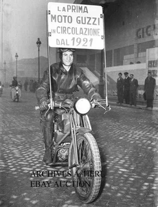 Moto Guzzi works rider Enrico Lorenzetti the very first Guzzi from 1921 photo - Picture 1 of 1