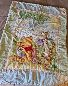 Vintage Winnie Puuh und Freunde Babydecke, Bettdecke, Decke 2-seitig 40x29 - Bild 1 von 7