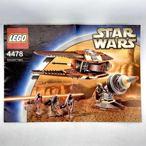 VG+ LEGO Star Wars Geonosian Fighter 2003 Black Box Instruction Manual 4478 - Picture 1 of 12