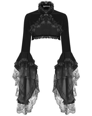 Dark In Love Eulogia Gothic Velvet Bolero - Image 1 of 4
