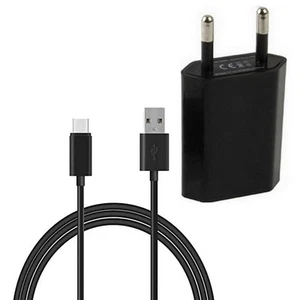 Caricabatterie Caricatore Casa Cavo Usb-c 5w Black Per Huawei Mate 10 Pro 20 Rs - Foto 1 di 1