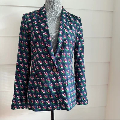 Blazer Wesley Diane Von Furstenberg estampado floral seda talla 4 Foto 1 de 4