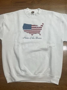 Vintage Fruit Of The Loom Home of The Brave L Crewneck Sweatshirt - Picture 1 of 13