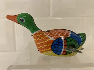 Vintage Tin Toy Swimming Duck. 4”. Works! - Picture 1 of 6