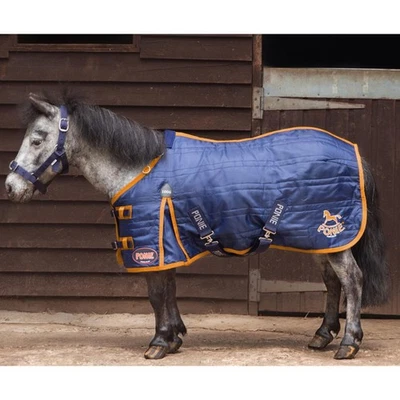 GALLOP Galopp PONIE Standard Neck 100g Stalldecke navy/orange