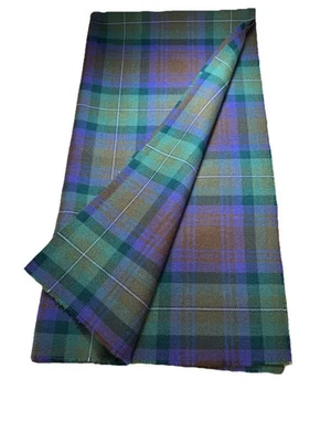 Isle Of Sky Tartan Soft Purple /Green /Brown 100% Wool L 74 Cm /Wide 63 Cm - Image 1 of 3