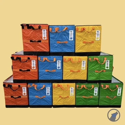 (12) BOLSAS DE ALMACENAMIENTO AMAZON COURIER ENTREGA GRANDE 28x24x20 LOTE MIXTO DE 12 BOLSAS Foto 1 de 4