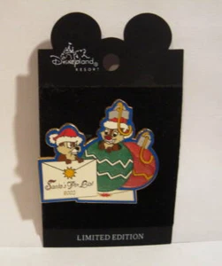 DISNEY PIN SANTA'S PIN LIST 2003 CHIP & DALE CAST EXCLUSIVE LE 2500 - Picture 1 of 1
