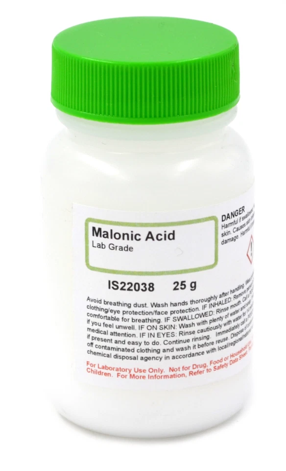 INNOVATING SCIENCE Lab-Grade Malonic Acid, 25g - The Curated Chemical Collection