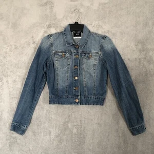BDG kurze Jeansjacke blau Knopfleiste Größe Small Damen - Bild 1 von 7